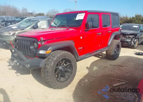 2018 Jeep Wrangler Unlimited Sport S 4X4 from USA, damaged, VIN 1C4HJXDG6JW108217